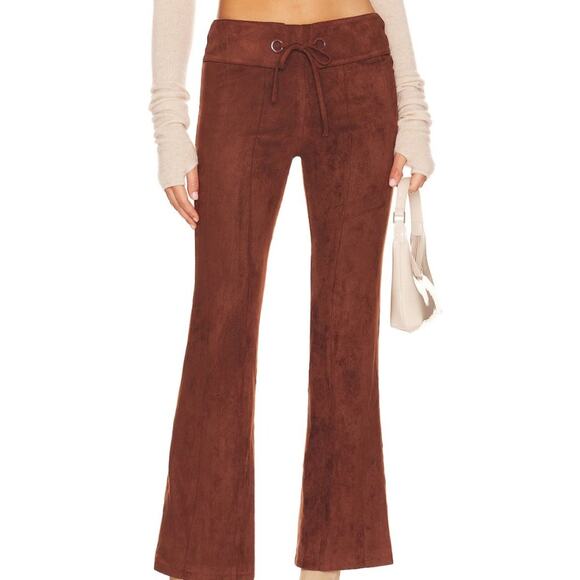 Tularosa Charlie Faux Suede Pant in Mahogany NWOT Size Small